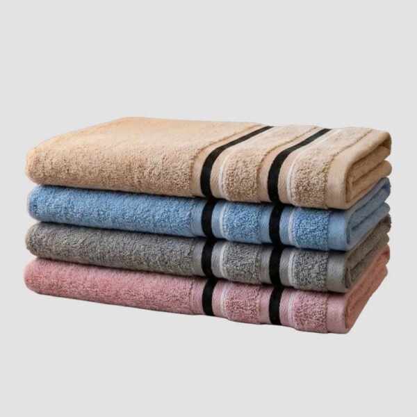 MIT台灣製 深色黑邊條紋浴巾 頂級12兩超厚實純棉緞檔設計